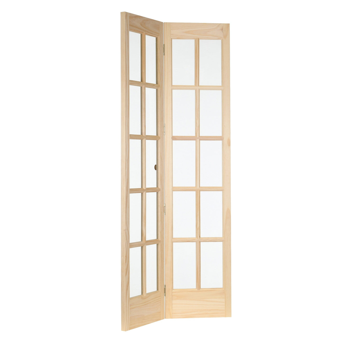 AWC Traditional Divided Glass Unfinished Pine 36-inch Bifold Door