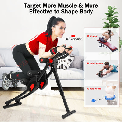Ab Machine Foldable Core Abdominal Exercise Trainer Home Gym Fitness