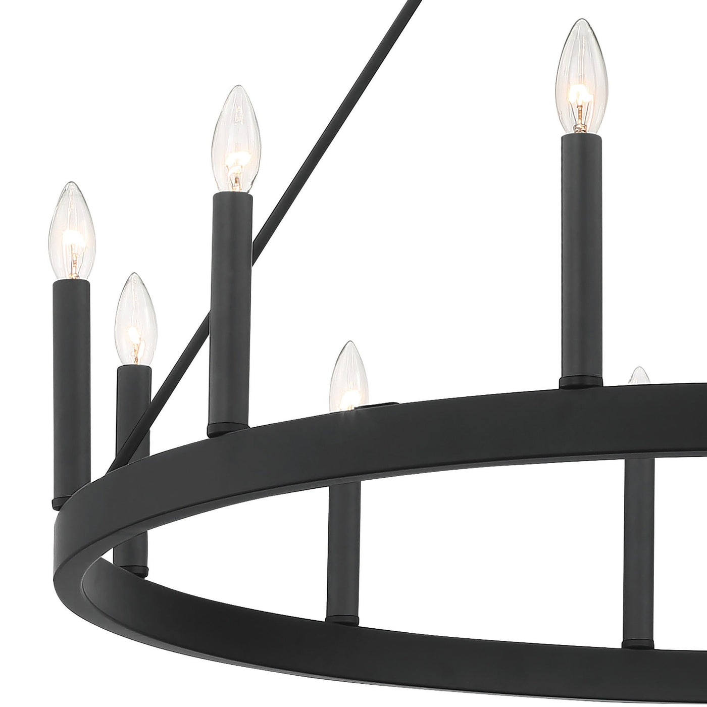 Acroma 12-light Farmhouse 40In Wagon Wheel Chandelier with UL - 40'' D x 138'' H