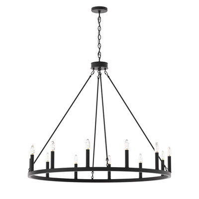 Acroma 12-light Farmhouse 40In Wagon Wheel Chandelier with UL - 40'' D x 138'' H