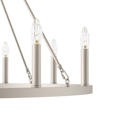 Acroma 12-light Farmhouse 40In Wagon Wheel Chandelier with UL - 40'' D x 138'' H