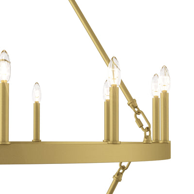 Acroma 20-light Modern Farmhouse 40In Round Wagon Wheel Chandelier with UL