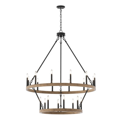 Acroma 20-light Modern Farmhouse 40In Round Wagon Wheel Chandelier with UL