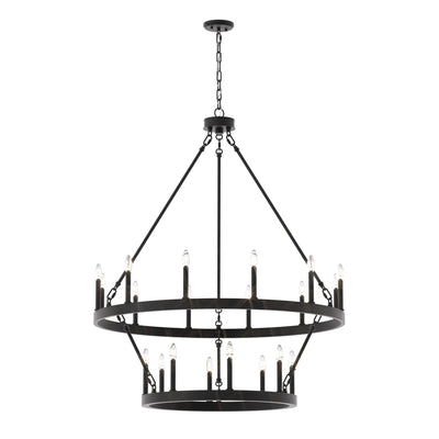 Acroma 20-light Modern Farmhouse 40In Round Wagon Wheel Chandelier with UL
