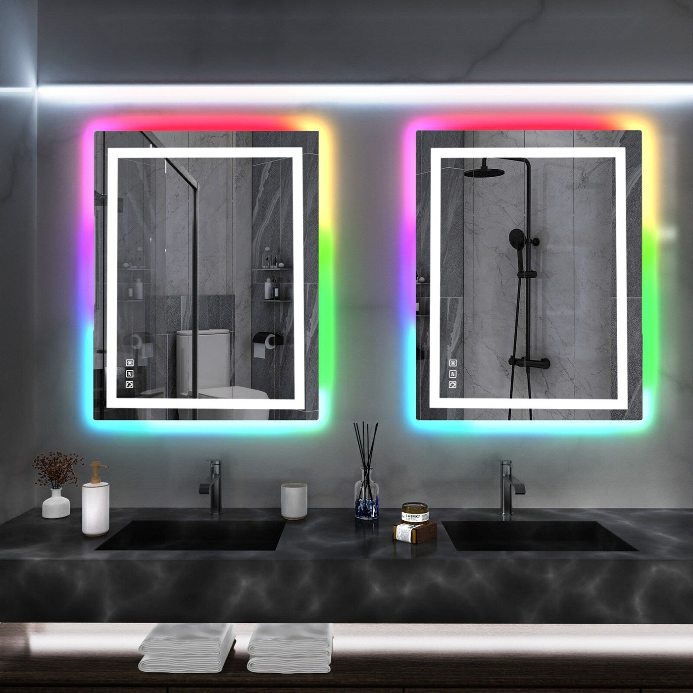 Anti-Fog RGB Backlit & LED Frontlit Bathroom Mirror
