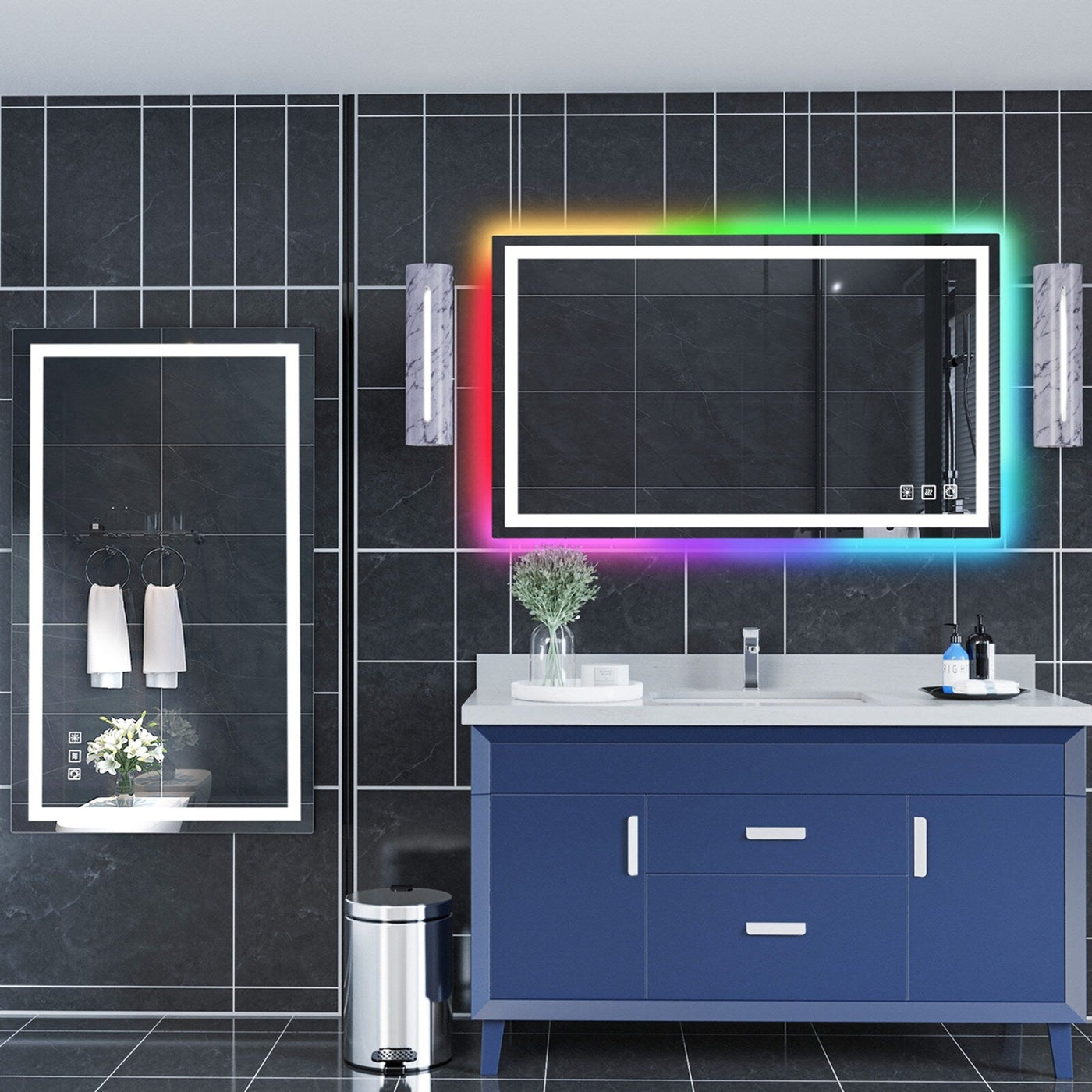 Anti-Fog RGB Backlit & LED Frontlit Bathroom Mirror