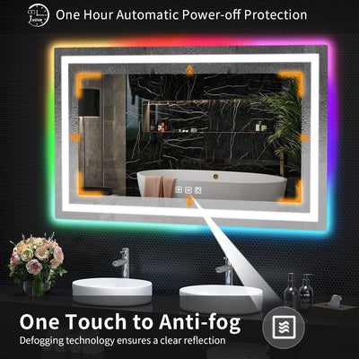 Anti-Fog RGB Backlit & LED Frontlit Bathroom Mirror