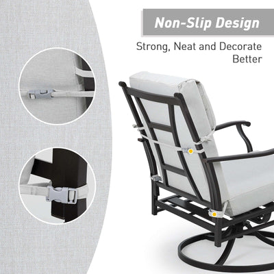 Aoodor Patio High Back Chair Cushions Set of 4, 46x21x4 Inches(Only Cushions)