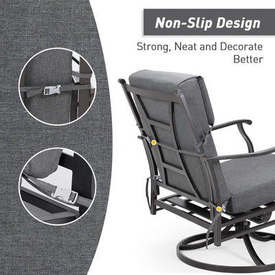 Aoodor Patio High Back Chair Cushions Set of 4, 46x21x4 Inches(Only Cushions)