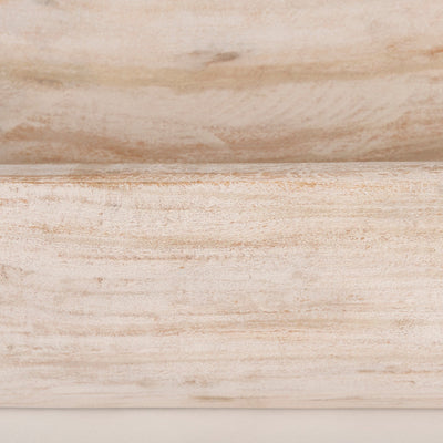 Athena Extra Large Oblong Black-Brown Reclaimed Wood Bowl - 26.0L x 10.0W x 7.0H