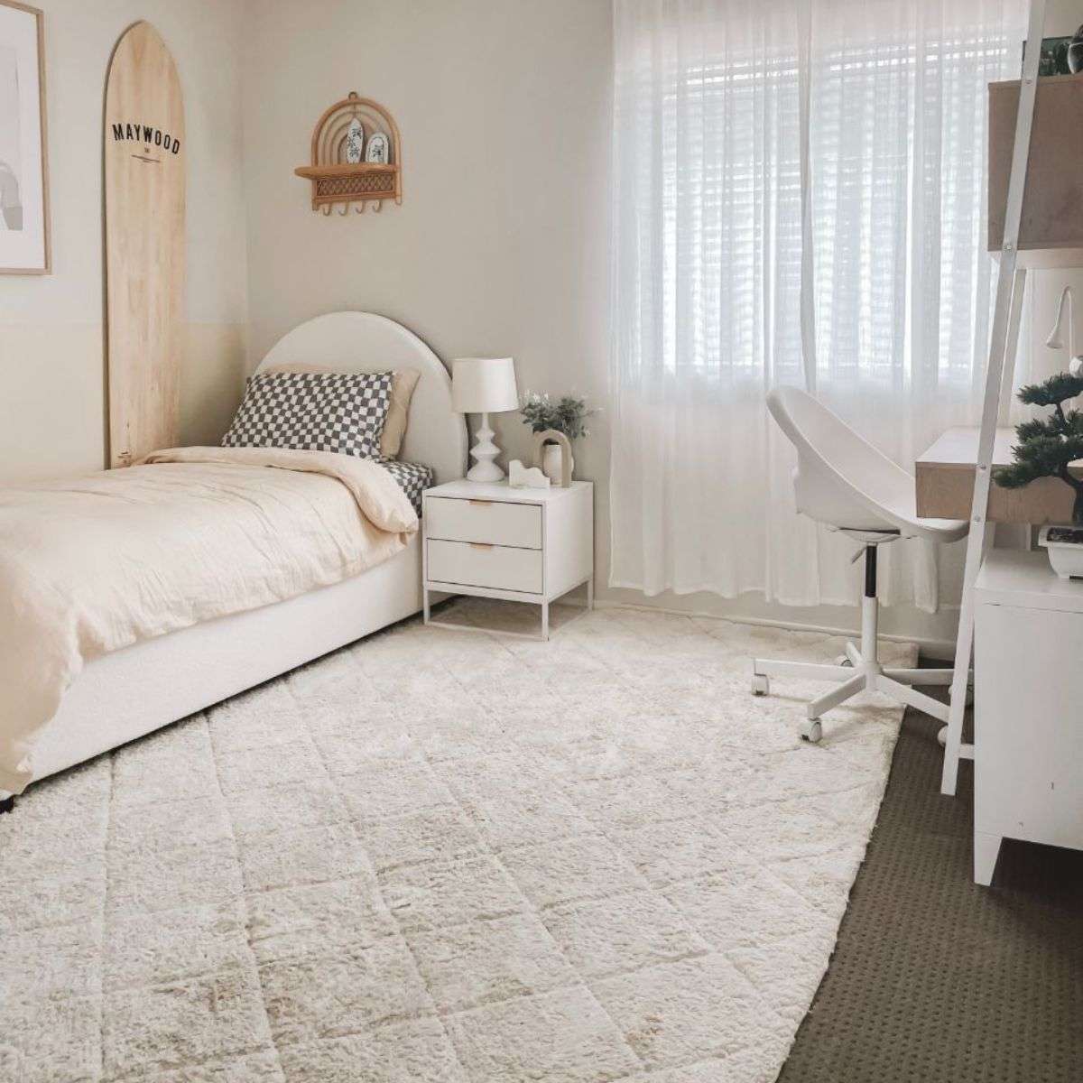 Inca Bedside Table - White