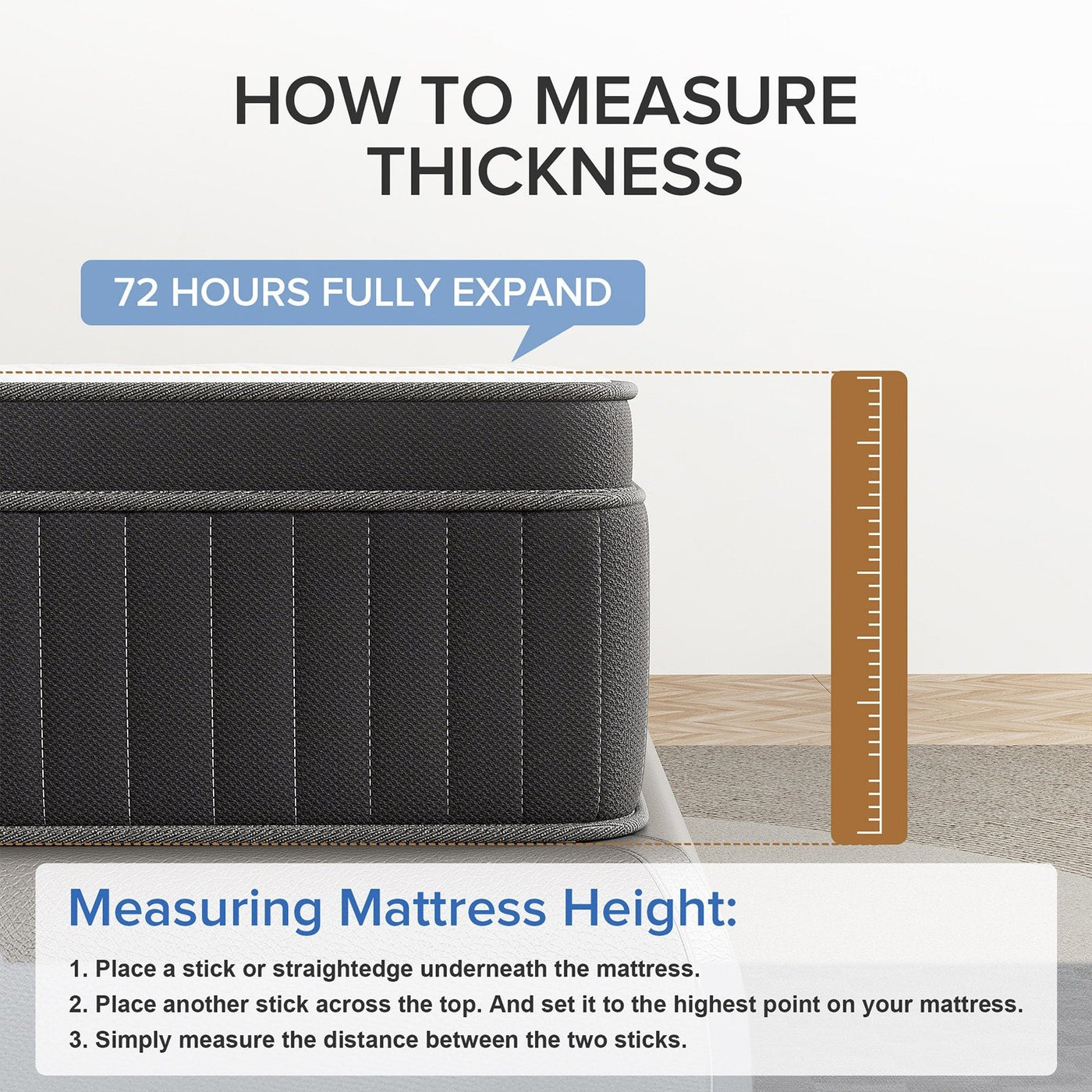 SweDrea 12 in. Plush Gel-infused Memory Foam Hybrid Mattress Cooling and Breathable with CertiPUR-US, SGS and OEKO-TEX