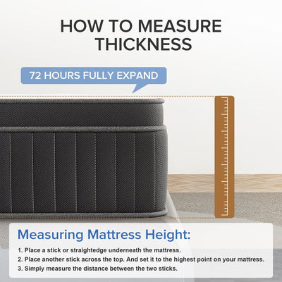 SweDrea 12in. Medium Pillow Top Gel Memory Foam Innerspring Hybrid Mattress with CertiPUR-US, SGS and OEKO-TEX Certified