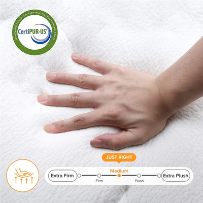 SweDrea 12in. Medium Pillow Top Gel Memory Foam Innerspring Hybrid Mattress with CertiPUR-US, SGS and OEKO-TEX Certified