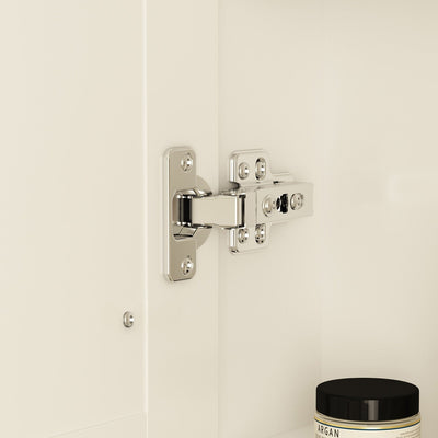 Bathroom Medicine Cabinet LED Mirror Anti-Fog 6000K Wall Cabinet White