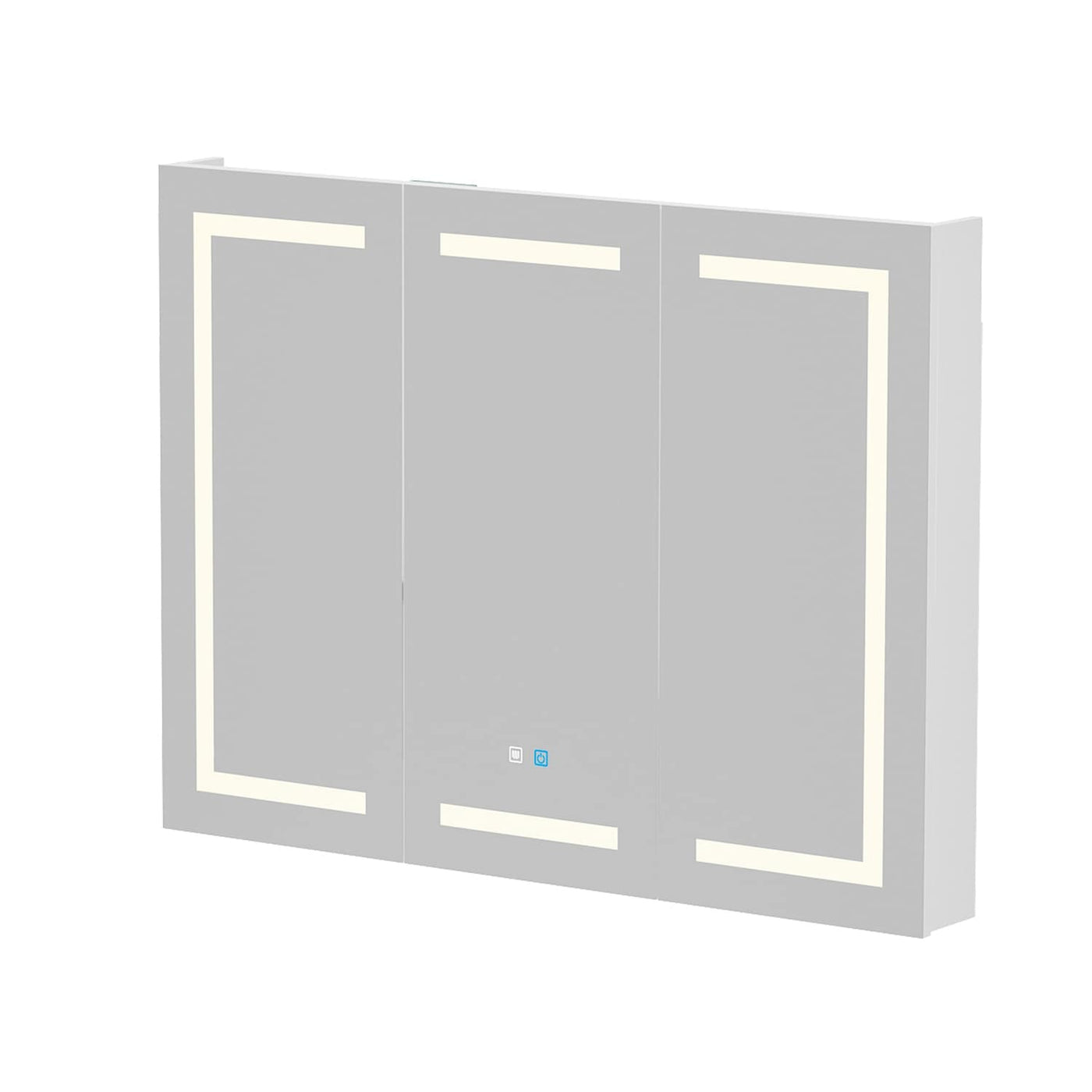 Bathroom Medicine Cabinet LED Mirror Anti-Fog 6000K Wall Cabinet White