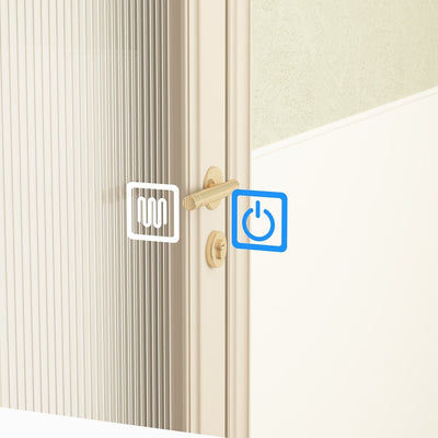 Bathroom Medicine Cabinet LED Mirror Anti-Fog 6000K Wall Cabinet White