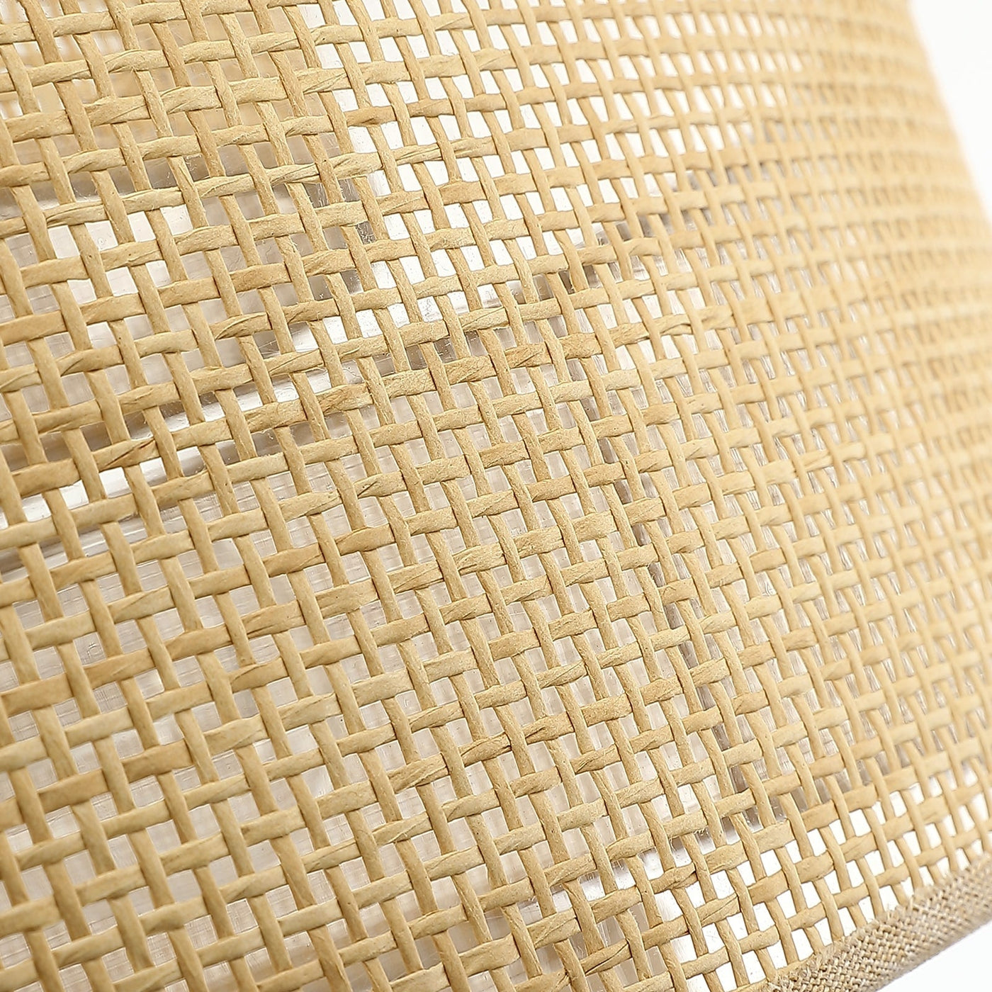 Bayou 5-Light Black Coastal Drum Chandelier with Double Rattan Shade - 24''W