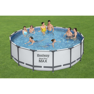 Bestway Steel Pro MAX Round Above Ground Swimming Pool with Pump & Cover