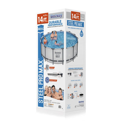 Bestway Steel Pro MAX Round Above Ground Swimming Pool with Pump & Cover