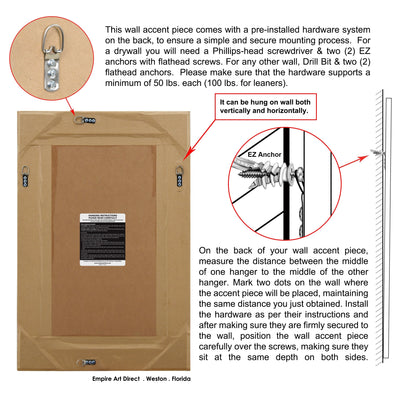 Beveled Rectangular Clear HD Wall Mounted Mirror for Bathroom, Vanity, Bedroom Mirrors, 3 sizes