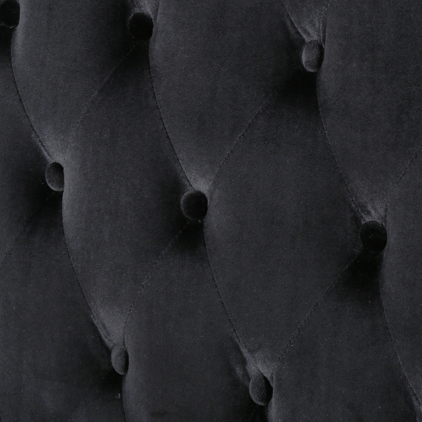 Black Velvet Button Tufted High Wingback Loveseat Sofa