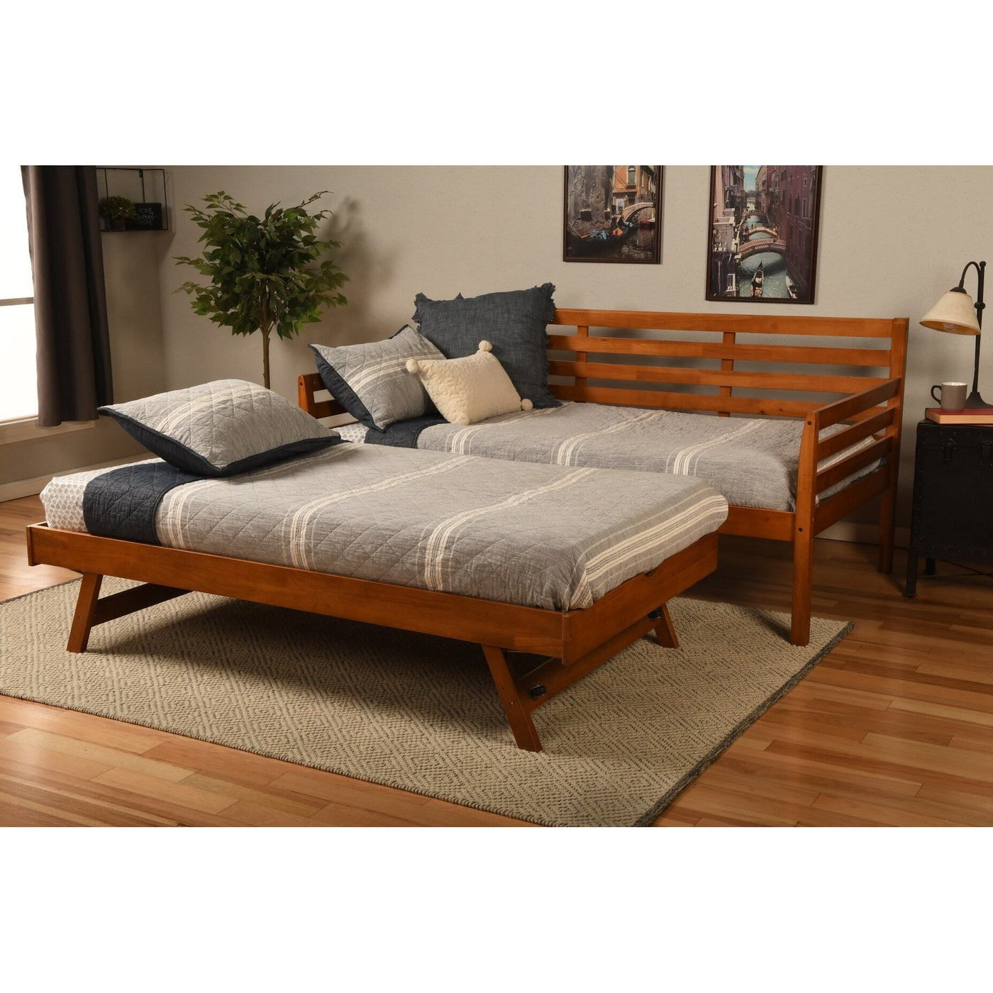 Somette Boho Daybed with Additional Pop Up Bed (Mattresses Not Included)