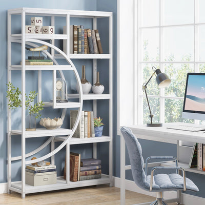Bookshelf 5 Shelf Industrial Etagere Bookcase for Bedroom, Living Room, Home Office