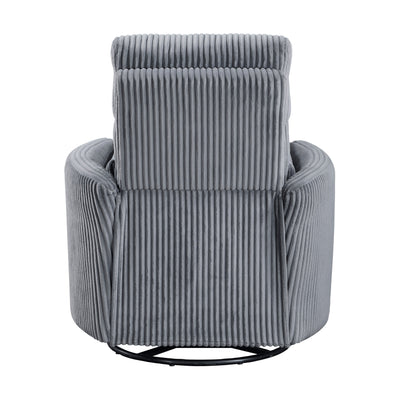 Braidy Corduroy Swivel Glider Manual Reclining Chair
