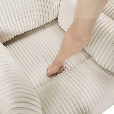 Braidy Corduroy Swivel Glider Manual Reclining Chair