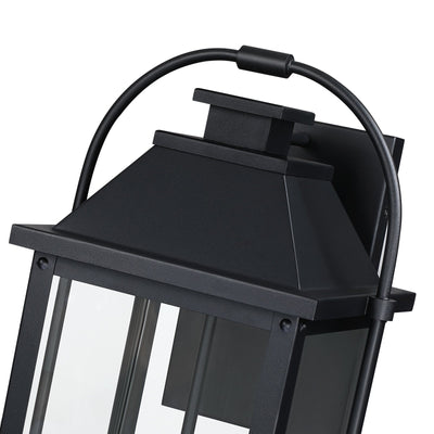 Brits Black Outdoor Wall Lantern Sconce Light