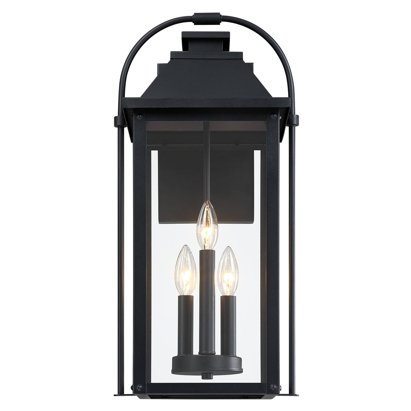 Brits Black Outdoor Wall Lantern Sconce Light