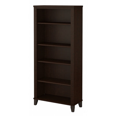 Bush Furniture Somerset Tall 5 Shelf Bookcase with Adjustable Shelves