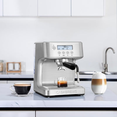 CASABREWS Ultra All in one Espresso Machine with LCD Display,Silver