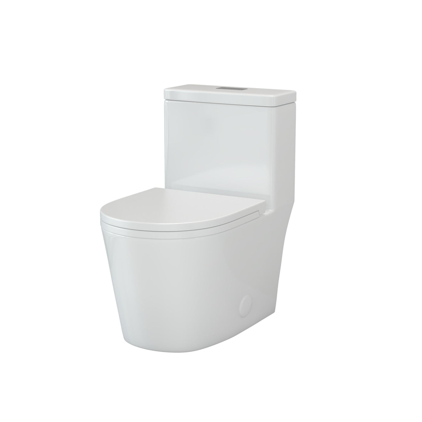 CB HOME 24'' Small Compact One Piece Toilet, Dual Flush Modern Siphon Short Toilet with Soft Closing Seat,16.5''Comfort Height