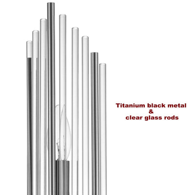 Cabrera Modern Metal Wall Sconce with Beautiful Crystal Clear Glass Rods for Bathroom Set of 2