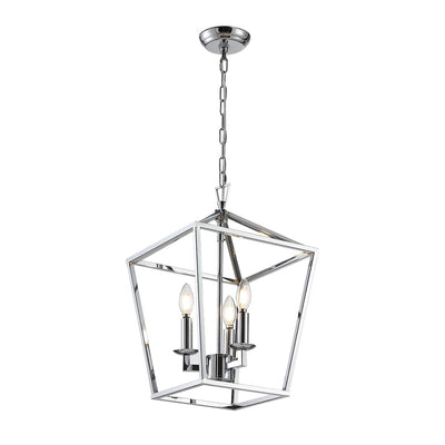 Candle Style Lantern Pendant Stairway or Kitchen Island Open Cage Chandelier - N/A