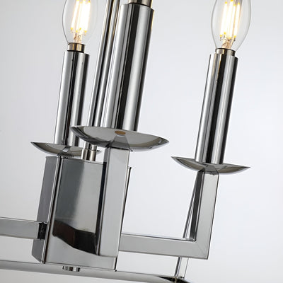 Candle Style Lantern Pendant Stairway or Kitchen Island Open Cage Chandelier - N/A