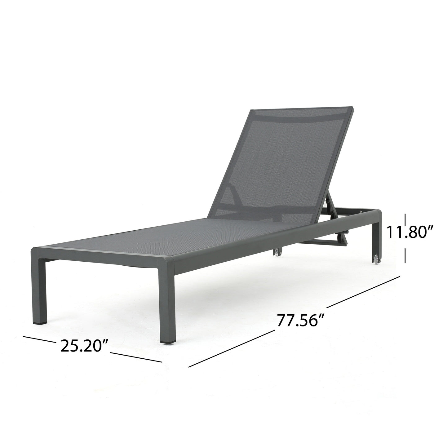 Cape Coral Outdoor Aluminum Chaise Lounge (Set of 2) by Christopher Knight Home - 77.56 D x 25.20 W x 11.80 H