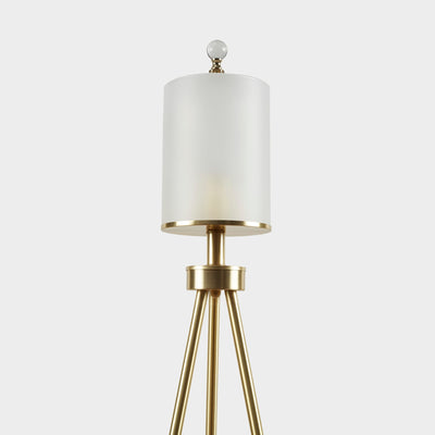 INK+IVY Pacific Metal Tripod Floor Lamp with Glass Shade