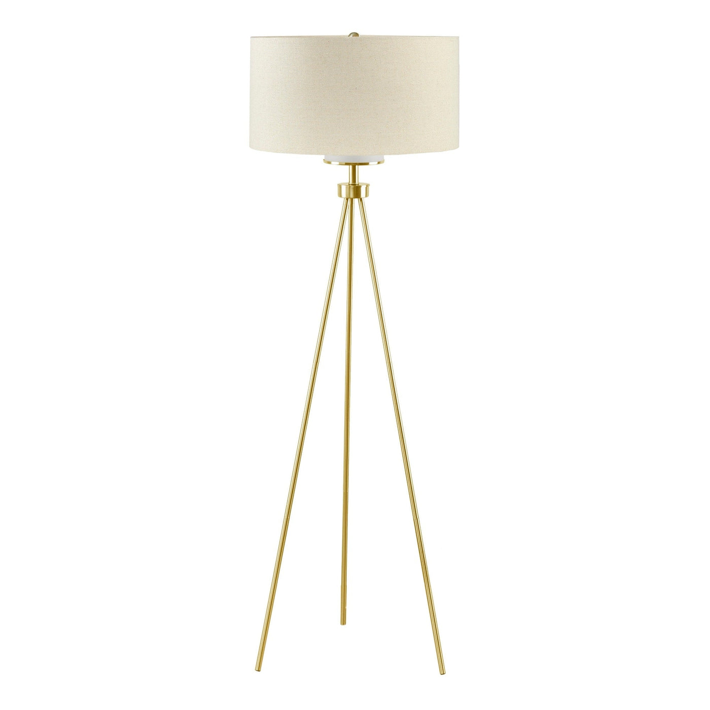 INK+IVY Pacific Metal Tripod Floor Lamp with Glass Shade
