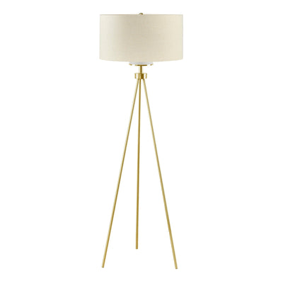 INK+IVY Pacific Metal Tripod Floor Lamp with Glass Shade