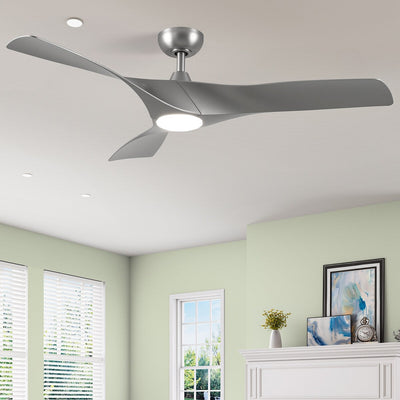 Ceiling Fan Light, 52 Ceiling Fan w/ Remote, LED Dimmable Tri-Color Temperature