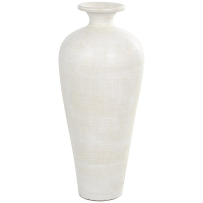 Ceramic Tall Amphora Floor Decorative Vase - White - Roche River Decor