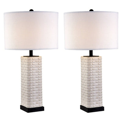 Ceramic USB Table Lamp Set
