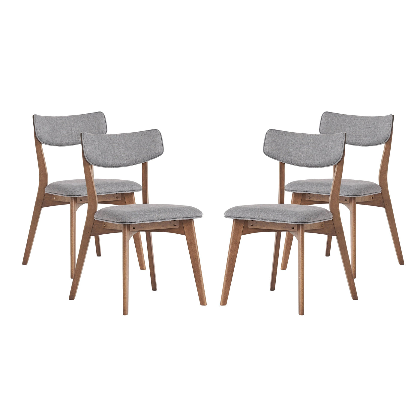 Chazz Mid-Century Modern Upholstered Rubberwood Dining Chairs (Set of 2/4) by Christopher Knight Home