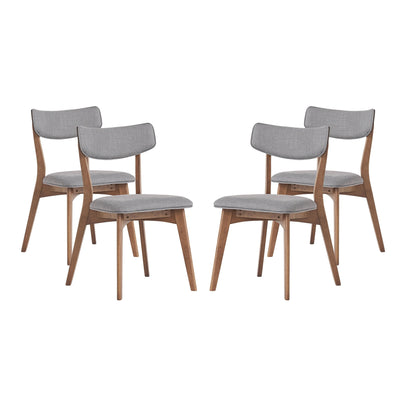Chazz Mid-Century Modern Upholstered Rubberwood Dining Chairs (Set of 2/4) by Christopher Knight Home