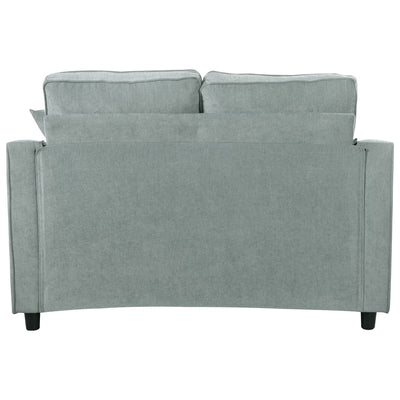 Chenille Chaise Lounge Sofa Bed, Upholstered Sofa Couch with Tufted Backrest and 2 Detachable Pillows for Living Room