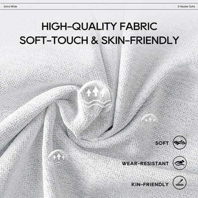 Cloud Modular Sofa Sectional 144 with Ottoman - Plush Chenille Fabric Living Room Couch