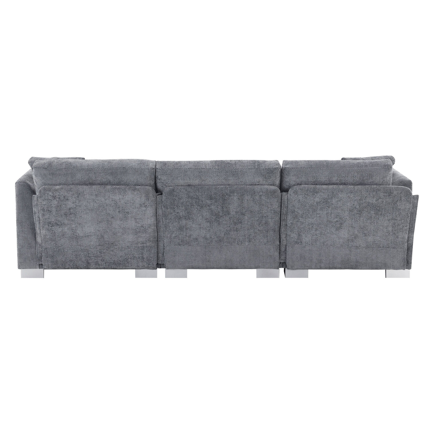 Cloud Sectional Sofa,L-Shaped Luxury Couch Set With 2 Free Pillows,4-Seat Chenille Indoor Furniture With Oversized Chaise